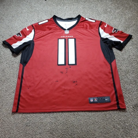 Atlanta Falcons Jersey Shirt Mens 2XL Red Short Sleeve #11 Julio Jones NFL Cover