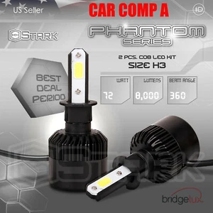 72W 8000LM US BridgeLux Chip LED Kit 6000K 6K Light Bulbs Fog Lights - H3 (A) - Foto 1 di 7