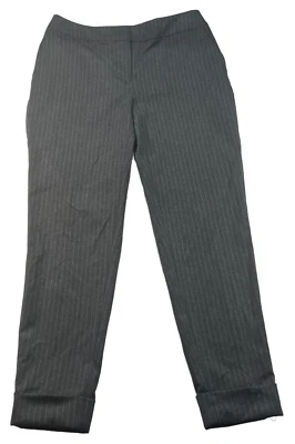 Pantalones de vestir Calvin Klein para mujer talla 2 grises blancos bolsillos a rayas elásticos nuevos sin etiquetas Foto 1 de 4