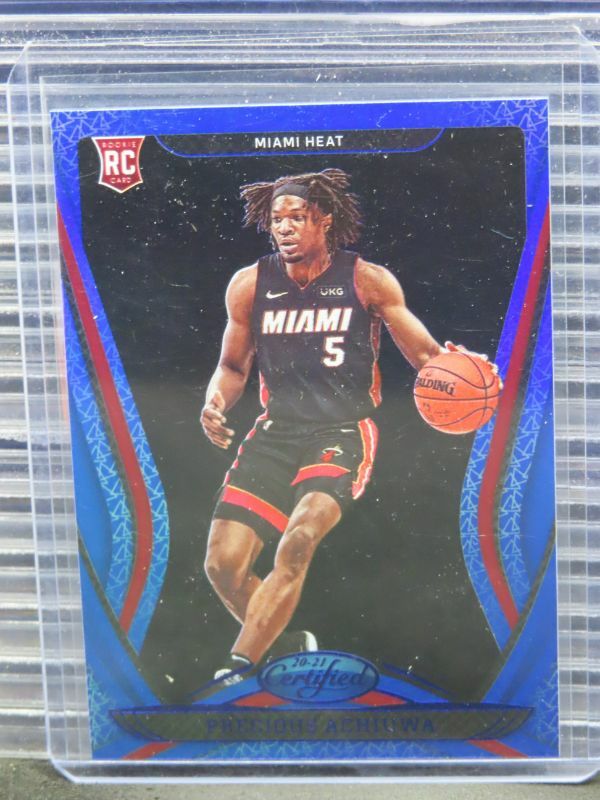 2020-21 Certified Precious Achiuwa Mirror Blue Rookie Card RC #181 Heat C354