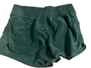 GapFit Green Nylon Running Shorts With Inner Liner & Elastic Waistband For Women - Picture 1 of 5