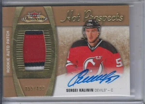 15/16 Fleer Showcase NJ Devils Sergei Kalinin HP Patch/Auto #147 Ltd #55/499 - Bild 1 von 2
