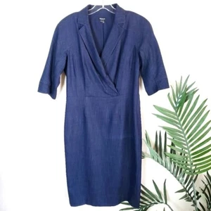 WORTH New York Wool Blend Career Dress in Navy size 8 Women's - Picture 1 of 14