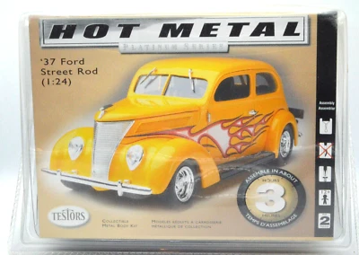 Testors Hot Metal Platinum Series 1:24 1937 Ford Street Rod Model Kit NIP - Image 1 of 4