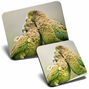 Mouse Mat & Coaster Set - Alpine Parrots New Zealand Parot Bird  #44072