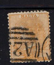 Malta Sc 5a 1856 1/2d yellow buff Victoria stamp used Free Shipping