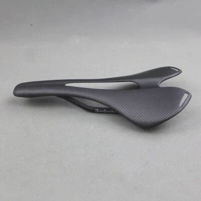 3K Carbon Fiber Cycling Saddle Hollow MTB Road Bike Seat 7x9mm Rail 110g Matte - Image 1 of 4