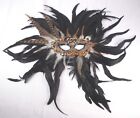 Mardi Gras Carnival Mask with Pheasant Feathers