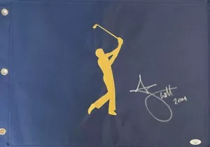 Adam Scott Firmado The Players-Pin Azul Bandera JSA#AK80805 - Imagen 1 de 2