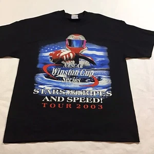 NASCAR 2003 Winston Cup Series Stars Stripes And Speed Tour Camiseta Negra XL - Imagen 1 de 6