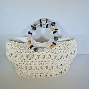 Capelli Straworld Inc. Floral Basket Purse EUC! - Picture 1 of 4
