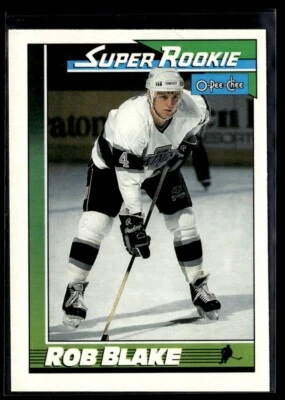 1991-92 OPC O-Pee-Chee Hockey A Rob Blake Los Angeles Kings #6 - Image 1 of 2