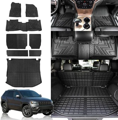 For 2011-2021 Jeep Grand Cherokee Floor Mats Cargo Mat Backrest Mat Trunk Liner Foto 1 de 4