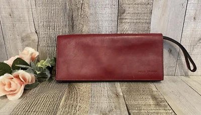 Muñequera delgada PELLE STUDIO CUERO ROJO INTENSO WILSON'S LEATHER pequeña Foto 1 de 4