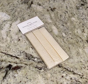POTTERY BARN Pure Beeswax Taper Strips / Candle Fitter Strips - set of 12 - Picture 1 of 3