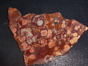 Losa de riolita ojo de pájaro - 5 "x 4 5/8" - áspera para cableado o exhibición - Imagen 1 de 3