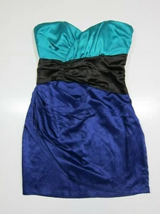 NWT Lipsy London Green Purple Black Strapless Sweatheart Cocktail Dress Women 6 - Picture 1 of 11