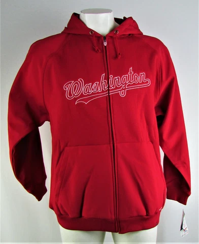 Washington Nationals MLB Majestic Men's Big & Tall Red Dry Base Hoodie Cover