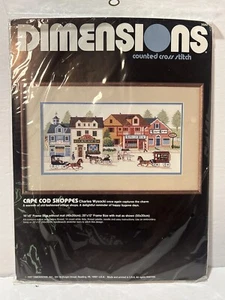 Dimensions Counted Cross Stitch Kit Cape Cod Shoppes #3642 New 1987 Wysocki - Picture 1 of 1