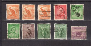Australie 1937-42 un lot de 10 timbres oblitérés /TE5301d - Picture 1 of 1