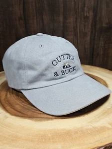 Cutter And Buck Brand Strapback Adjustable Dad Hat Cap Gray - Picture 1 of 11
