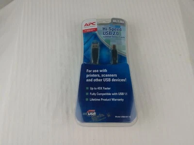 APC 6ft Hi-Speed USB 2.0 Certified Device Cable Printer Scanner A-to-B - Image 1 of 2