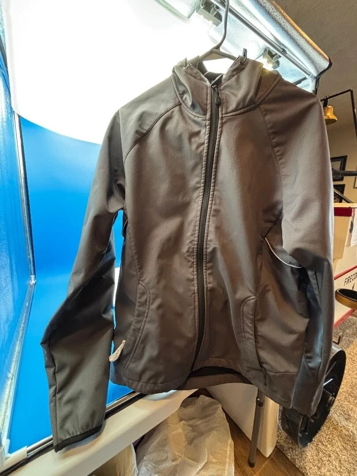 Chaqueta para correr Zorrel para mujer pequeña serie climática gris cremallera completa, ciclismo  Foto 1 de 3