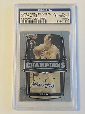 2008 Donruss Americana Sports Legends Champions 788/1000 Jerry West #C-1 HOF - Image 1 of 2