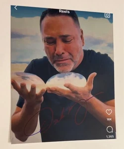 Oscar DeLaHoya Holding Breast Implants Funny Photo Autographed (8x10 Photo) - Picture 1 of 11