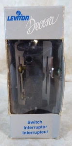 Leviton Decora Switch Interruptor Single Pole Grounding Quiet Switch White - Picture 1 of 6