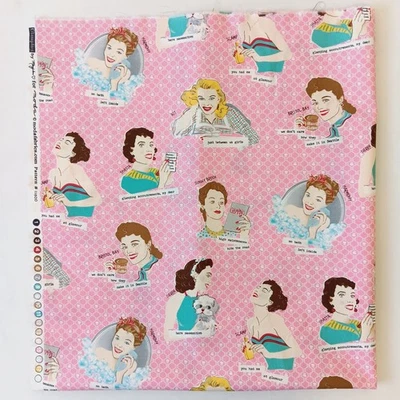 Moda Shasta Pink Glamping by Mary Jane Butters Cotton Fabric 30" x 44" #11600 - Image 1 of 4