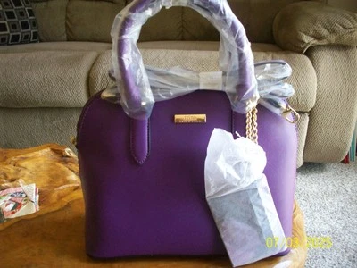 Trina Turk сумка сумочка Дамская сумка через плечо ремень карты бумажник королевский фиолетовый новый с ярлыками - Изображение 1 из 4