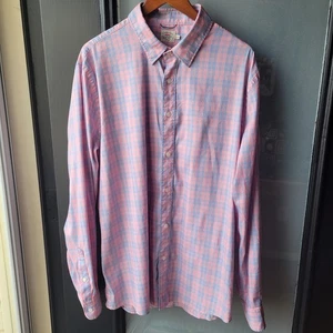 Faherty Mens The movement Plaid Button Up Shirt XXL Summer Rose Plaid Preppy - Picture 1 of 11