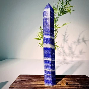 3.98LB Natural lapis lazuli crystal obelisk quartz crystal energy column - Picture 1 of 13