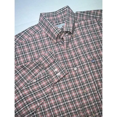 Southern Tide Shirt Men's Size M Brown Plaid Classic Fit Long Sleeve Button Logo - Image 1 of 4