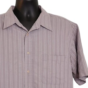 Eighty Eight Striped Button Up Short Sleeve Casual Shirt, Men's Large - Picture 1 of 4