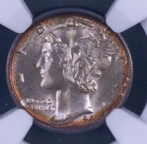 1943-S Mercury Silver Dime - NGC MS67 - CX47 - Picture 1 of 4