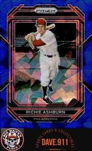 Richie Ashburn 2023 Panini Prizm Blue Ice Prizms #281 Philadelphia Phillies - Picture 1 of 2