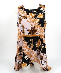 Maurices Sleeveless Floral High Low Hemline Top Women's Size Medium - Picture 1 of 6