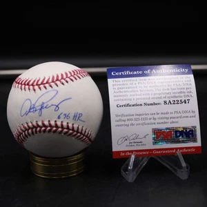 Alex Rodriguez Signed Rawlings OML Baseball Auto 696 HR Insc PSA/DNA ZJ17636 - Picture 1 of 7