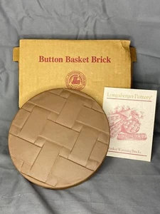 Longaberger Pottery Round Button Basket Warming Brick #30198 - Picture 1 of 2