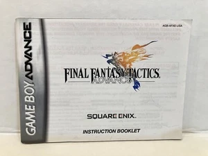 Final Fantasy Tactics Advance GBA Game Boy Advance Instruction Booklet / Manual - Picture 1 of 6