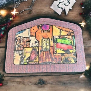 Wooden Jesus Jigsaw Puzzle Nativity Scene Wood Burned  Design Christmas - Picture 1 of 9
