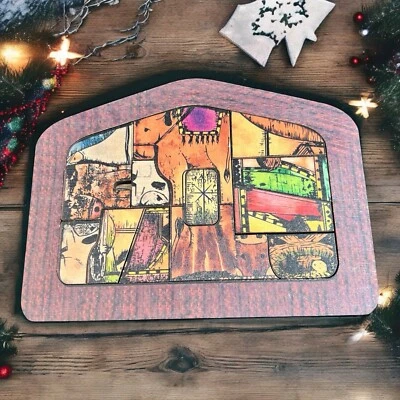 Wooden Jesus Jigsaw Puzzle Nativity Scene Wood Burned  Design Christmas - Image 1 of 4