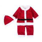  1 Set 70cm Stature Kids Santa Claus Suit Xmas Party Cosplay Costume Hat and