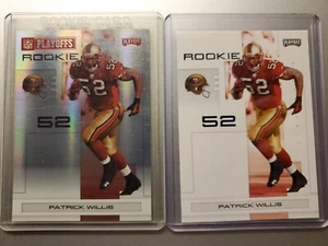 Patrick Willis ROOKIE 2007 Playoff NFL Playoffs Red Holofoil #125 & Base Card  - Picture 1 of 3