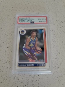 Jonathan Kuminga Signed 2021-22 NBA Hoops Rookie Card PSA GEM MT 10 AUTO - Picture 1 of 2