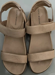 Lucky Brand Ladan Faux Leather Sandals Size 10 - Picture 1 of 6