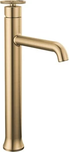 Delta Trinsic Single Handle Vessel Bathroom Faucet, Gold 758-CZ-DST - Picture 1 of 5