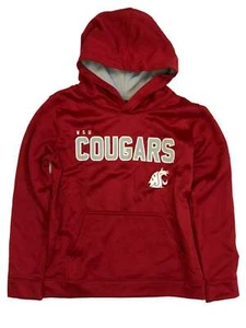 Boys Crimsom Red WSU Cougars Washington State University Hoodie Sweatshirt - Picture 1 of 1